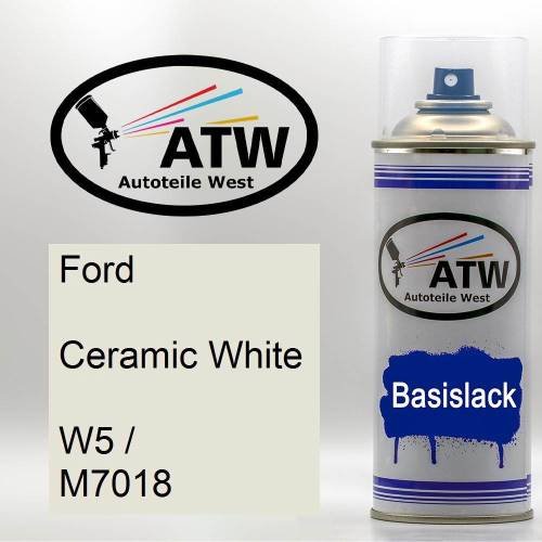 Ford, Ceramic White, W5 / M7018: 400ml Sprühdose, von ATW Autoteile West.